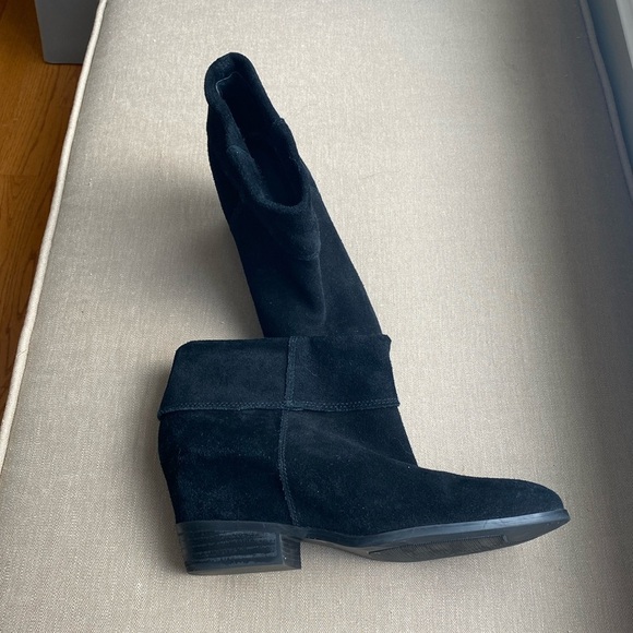 Franco Sarto Mako Black Suede Booties - Picture 2 of 8